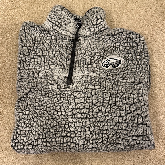 Philadelphia Eagles Sweaters - Philadelphia Eagles Sherpa Quarter-Zip Pullover